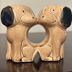 Vintage 60’s Cute Mid-Century Adjoined Dog Salt and Pepper Shakers